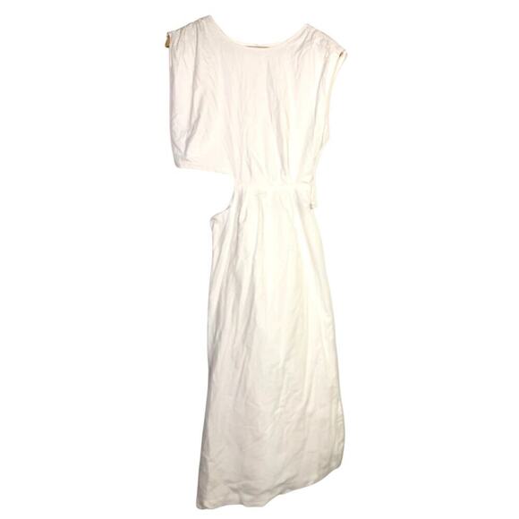 Love, Whit by Whitney Port Dress Cut Out Sheath Sleeveless Midi White Large - Picture 6 of 14
